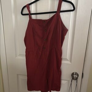 Women's Red Button-Down Dress